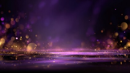 Purple and gold bokeh background