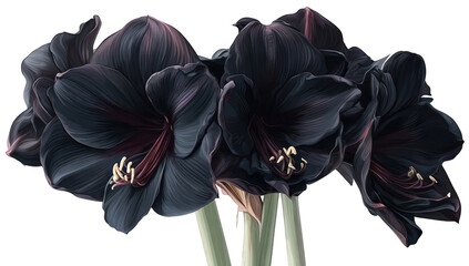 Dark, elegant amaryllis blossoms (1)