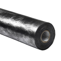 Rolled black and gray material