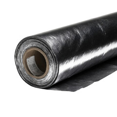 Rolled-up black fabric material