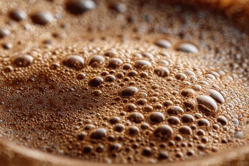 Close-up of coffee foam
