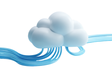 Abstract cloud with flowing lines