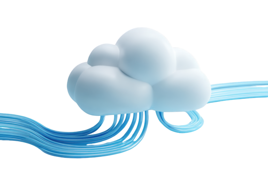 Abstract cloud with flowing lines