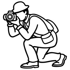 Photographer taking photo vector illustration professional photography camera lens image stock free download 100
