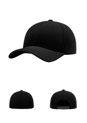 Black baseball cap mockup