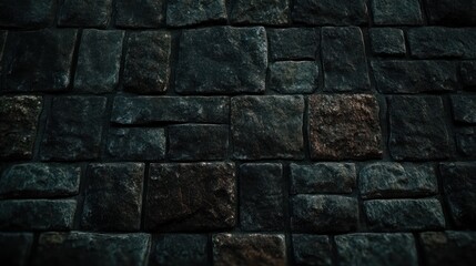 Obraz premium Detailed dark stone wall texture perfect for architectural backgrounds and overlays