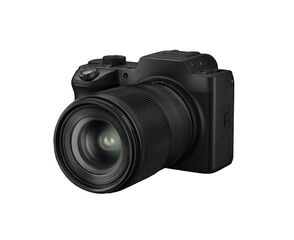 Modern black digital camera