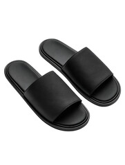 Pair of black slip-on sandals (1)