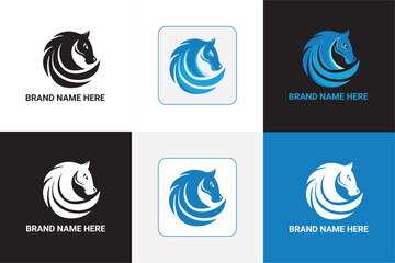 Blue Horse Wild Animal App Logo