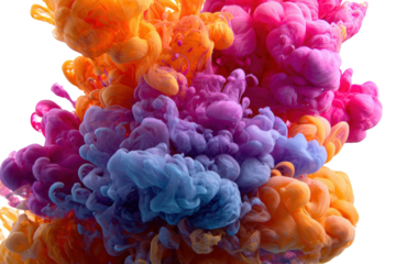 Abstract ink explosion in vibrant colors