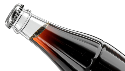 Close-up of a soda bottle neck
