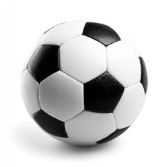 Close-up of a black and white soccer ball