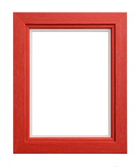 Red picture frame, rectangular shape, simple design (1)