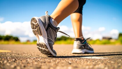 健康的なライフスタイルを象徴する一歩