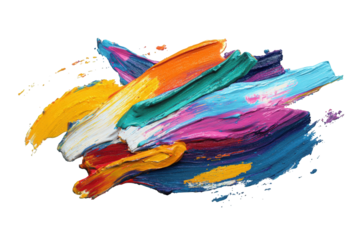 Abstract colorful paint strokes