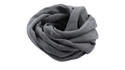Gray fabric scarf, draped