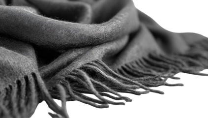 Close-up of a gray woolen shawl