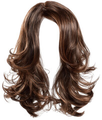 Wavy brown hair wig