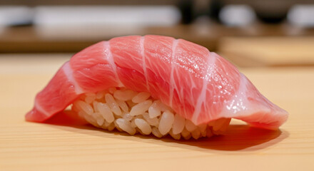 鮪の寿司 一貫 クローズアップ