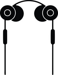 In Ear headphone vector icon.