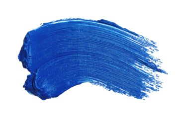 Cobalt blue paint stroke on black background