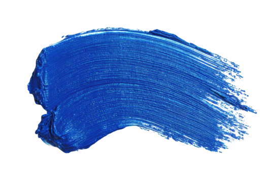 Cobalt blue paint stroke on black background