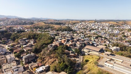 Fototapeta premium Aerial view of Veneza I neighborhood in Ipatinga, Minas Gerais, Brazil
