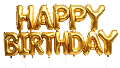 Happy Birthday Party Balloons PNG, Colorful Celebration Balloons, Transparent Background, Party Decoration Element