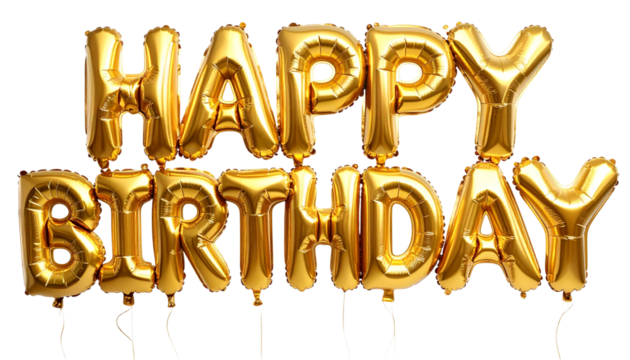 Happy Birthday Party Balloons PNG, Colorful Celebration Balloons, Transparent Background, Party Decoration Element