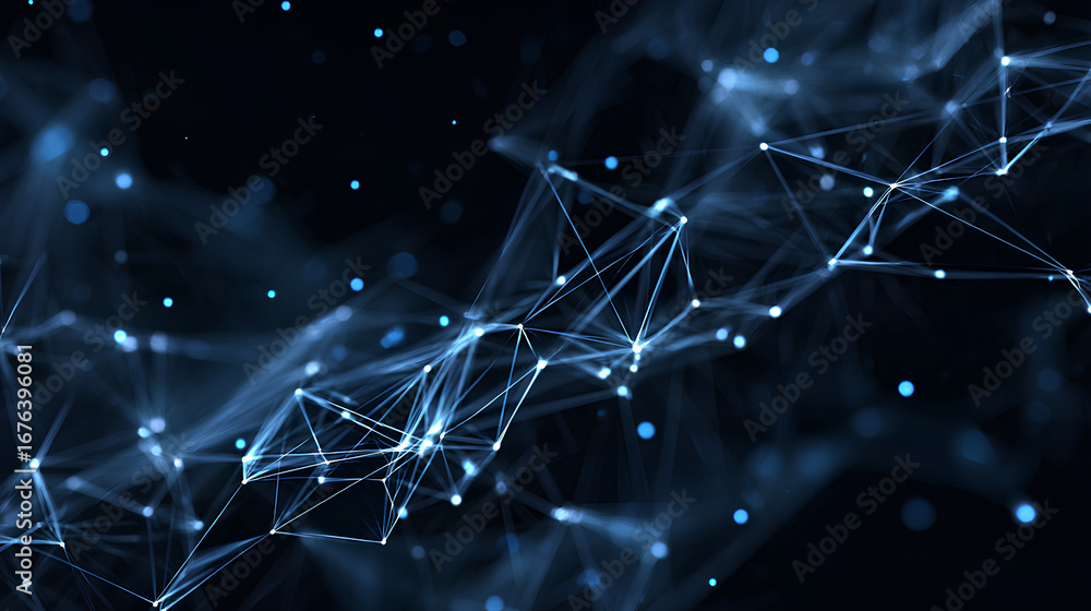 Poster abstract tech network connection dots. digital technology and big data analysis background. white ba