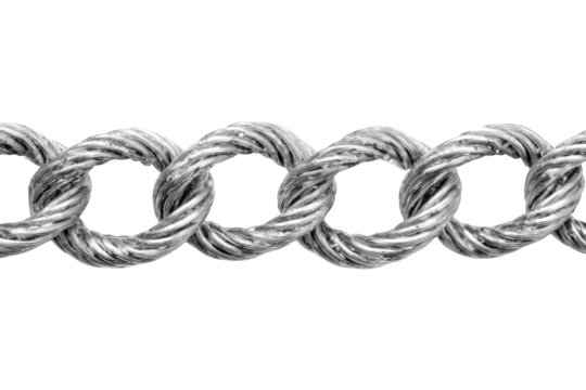 Close-up of a silver chain