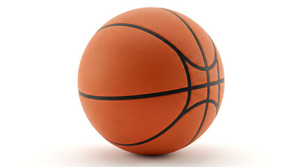 A classic orange basketball with black seams featuring a traditional pebbled texture for grip.