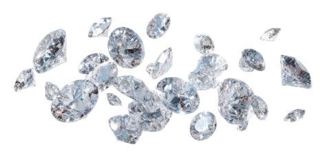 Scattered,faceted gems