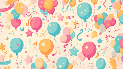 flat vector comic style background repeating party background