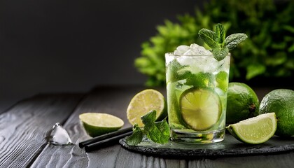 Fototapeta premium mojito cocktail with lime
