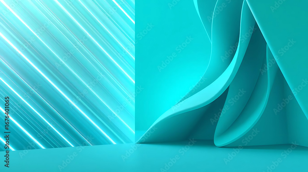 Aufkleber abstract background with geometric texture and dynamic light, creating a modern and futuristic desig