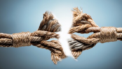 broken rope symbol of a broken connection