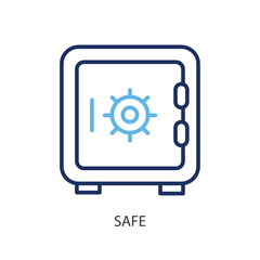 Safe thin line vector icons.