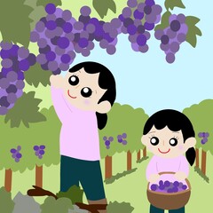 果物狩り（ぶどう）