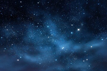 Obraz premium Deep night sky, speckled with stars and nebulae