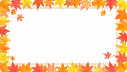 色鮮やかな紅葉パターンの背景素材
