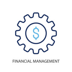 Financial management thin line vector icons.