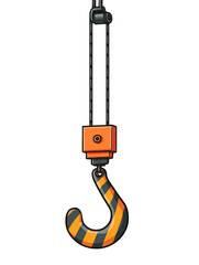 Cartoon crane hook