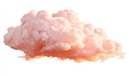 Fluffy, light pink cloud, sunlit edges