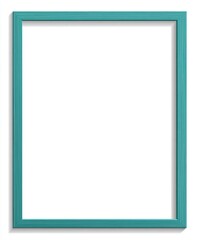 Teal picture frame, blank interior (1)