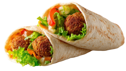 Two falafel wraps