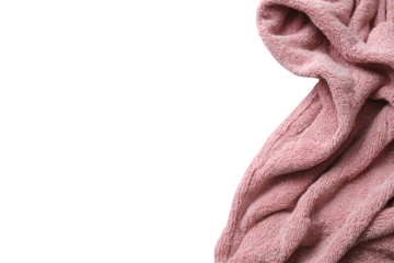 Soft, draped, mauve-pink fabric