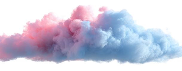 A vibrant cloud with a gradient of pinks and blues