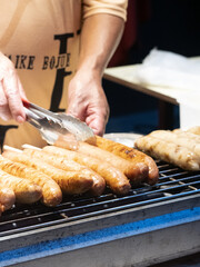 Grilled sausage at Shanghai's Multicultural Latin American Food Market