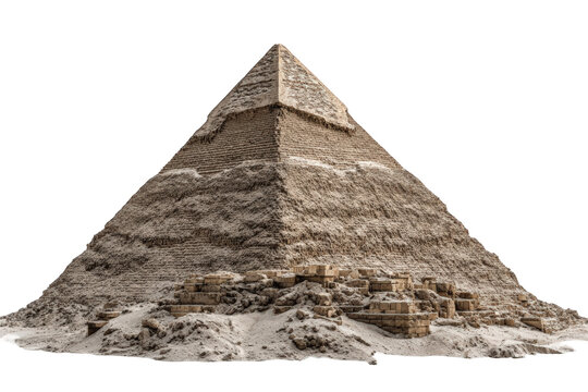 Ancient pyramid, pale tan, layered structure
